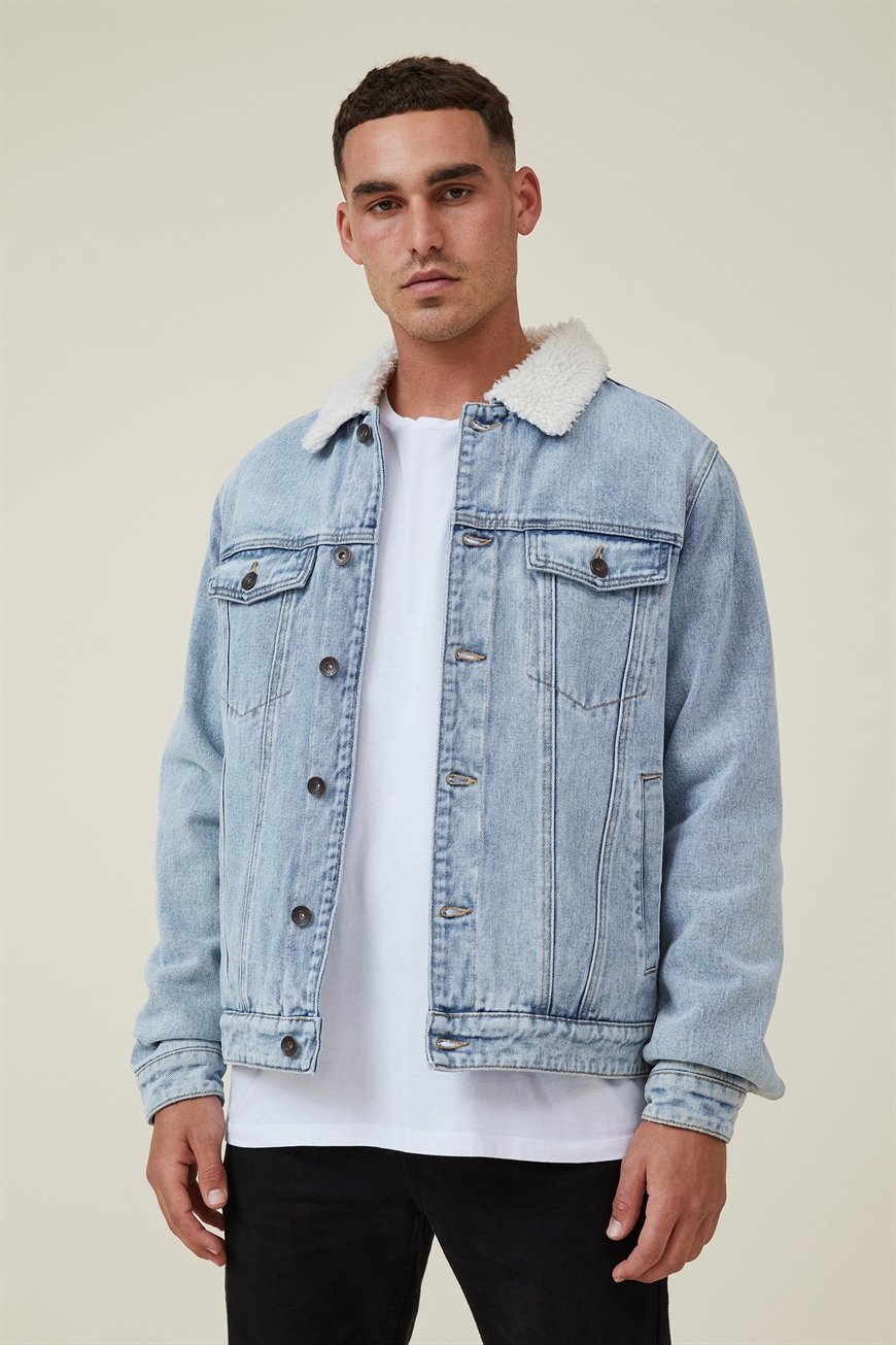 Cotton on borg cheap denim jacket