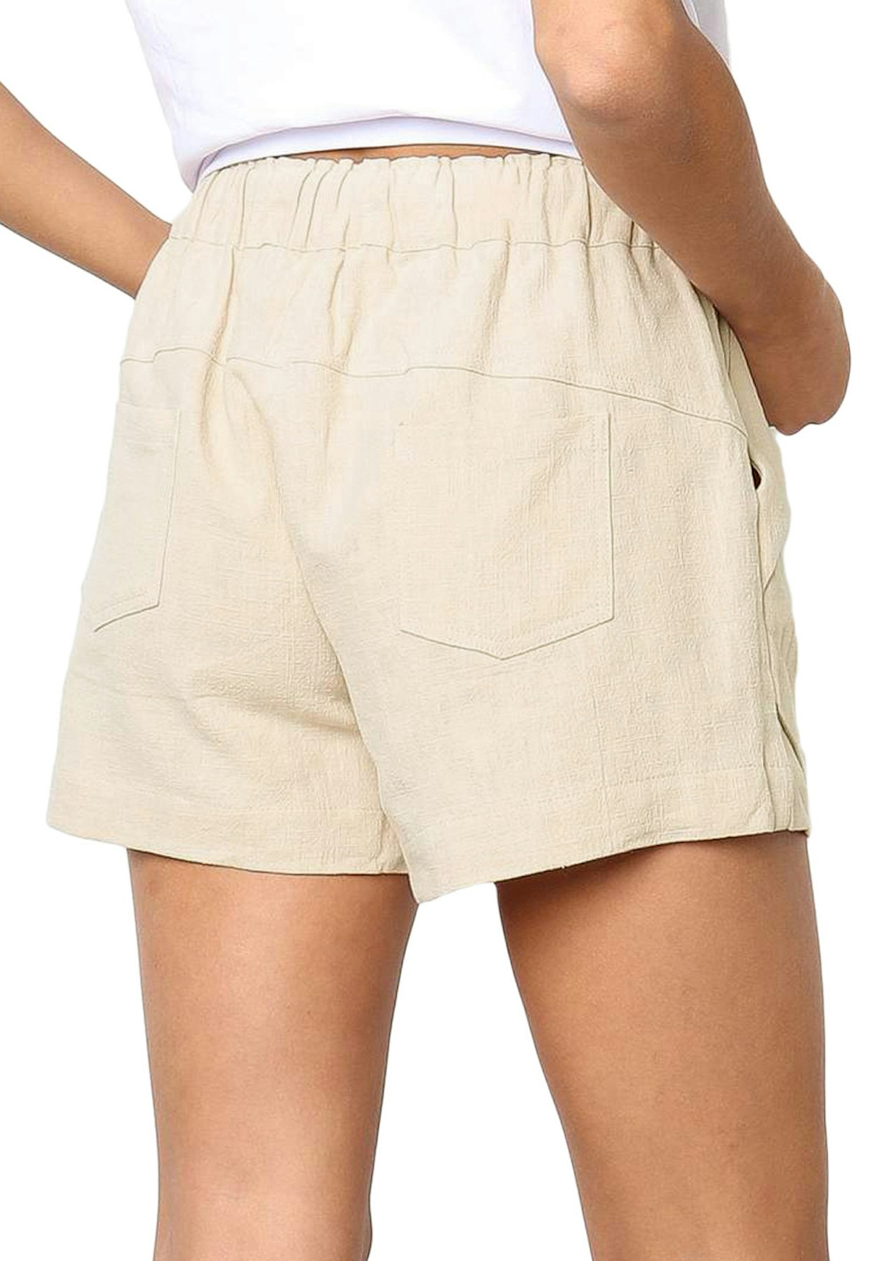 Womens Shorts - Beige - Onceit